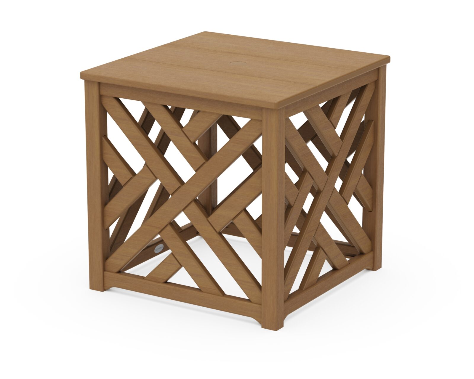 POLYWOOD® Chippendale Umbrella Stand Accent Table - Image 3